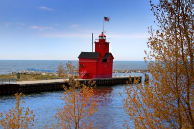 Holland Michigan light house clipart