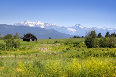 Scenic landscape in montana clipart