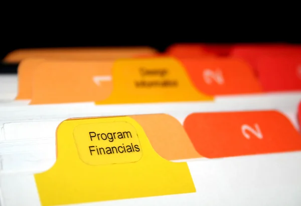 Programma financials — Stockfoto