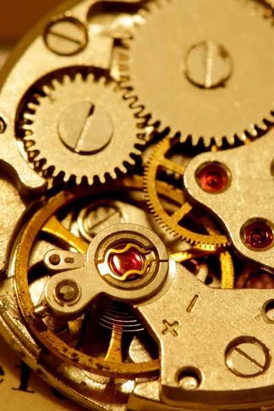 Mecanismo de relógio antigo — Fotografia de Stock