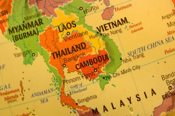 Thajská mapa — Stock fotografie