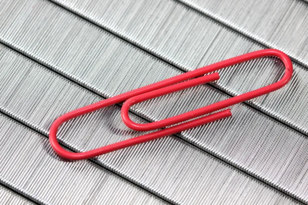 stock image Red paper clip