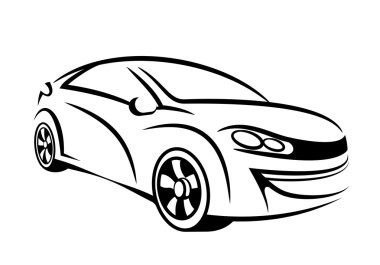 Car line art clipart