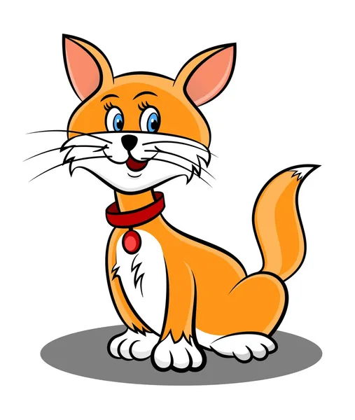 Симпатичный кошачий мультфильм — стоковое фото