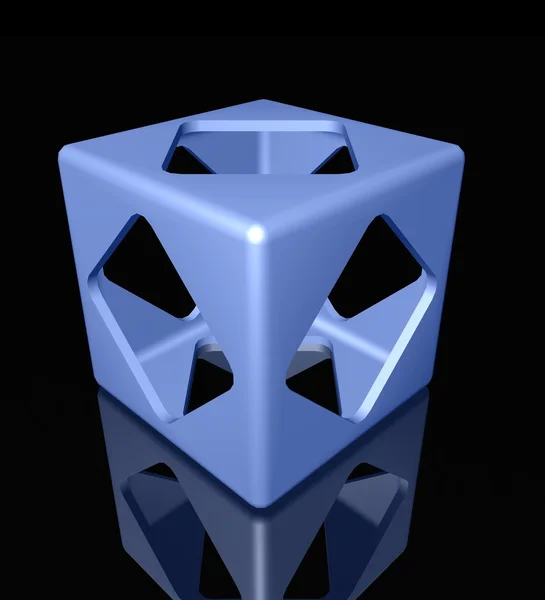 3D kübik tasarım öğesi — Stok fotoğraf