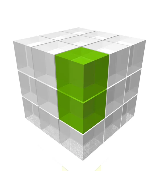 3d glassy cubes — Stock Photo, Image
