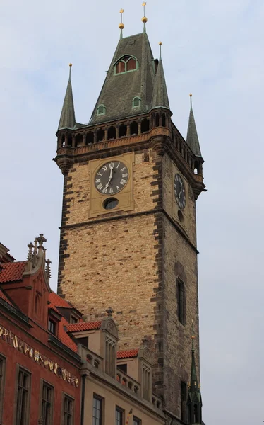 Torre da Câmara Municipal Velha em Praga — Fotografia de Stock