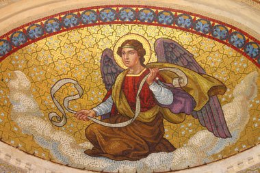 Mosaic of an angel clipart