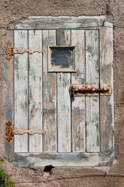 Ancient wooden door clipart