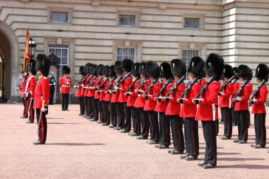 Guard change in Buckingham Palace clipart