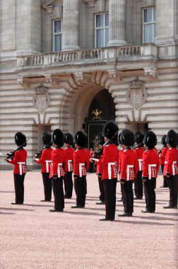 Guard change in Buckingham Palace clipart