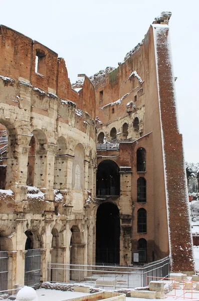 Coliseo bajo la nieve —  Fotos de Stock