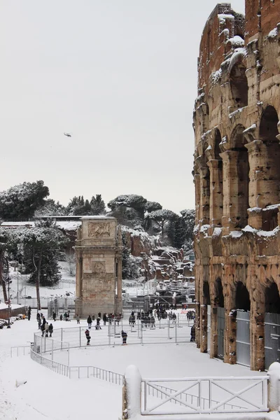 stock image Colosseum under snow