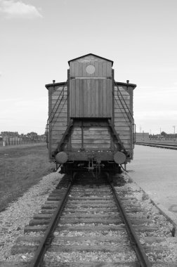 Deportation wagon at Auschwitz Birkenau clipart