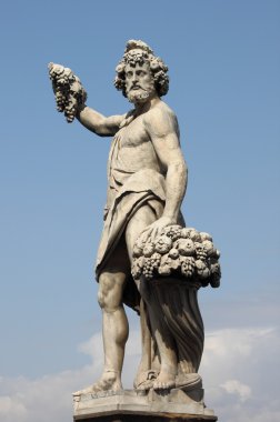 Statue of Bacchus clipart
