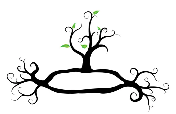Πράσινο δέντρο βλαστάρι. διάνυσμα — Διανυσματικό Αρχείο