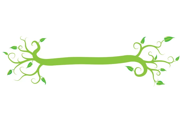 Elemento de diseño vegetal verde — Vector de stock