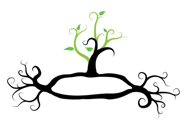 Πράσινο δέντρο βλαστάρι. διάνυσμα — Διανυσματικό Αρχείο