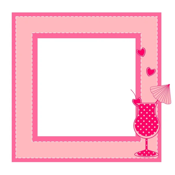 Frame with cocktail — Stock Vector