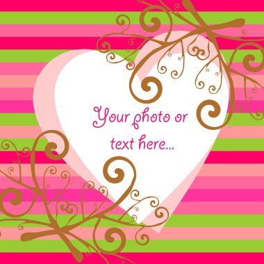 Valentine's day card clipart