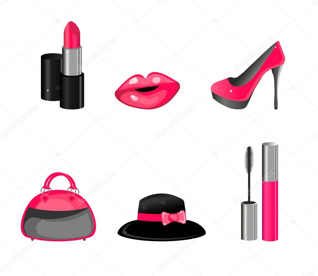 Business lady accessories Royalty Free Vector Image