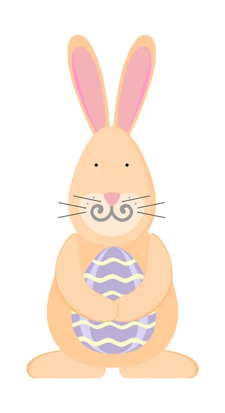 Easter bunny with egg — Stock Vector