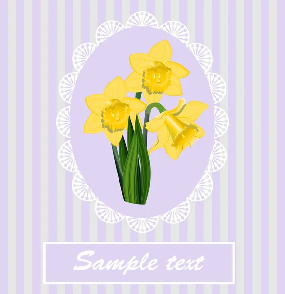 Mycket söt våren vykort — Stock vektor
