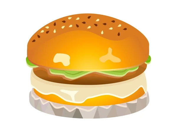 stock vector Cheeseburger