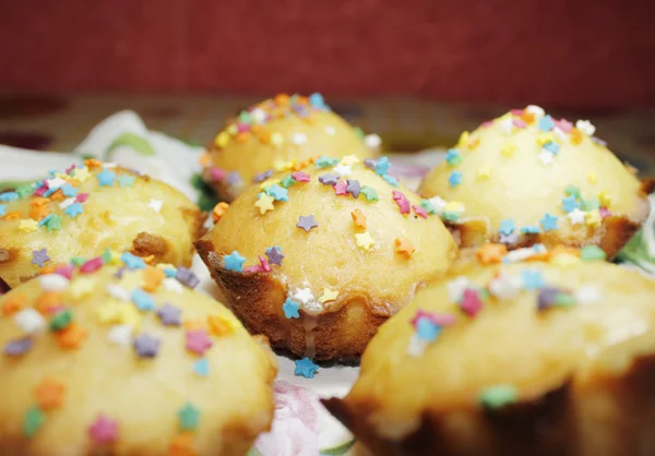 Färg muffins — Stockfoto