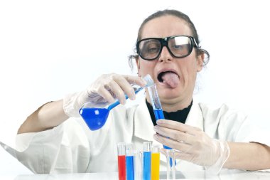 Crazy scientist clipart