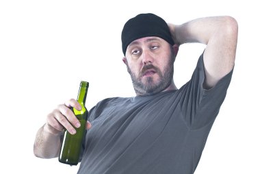 Very drunk man clipart