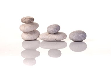 PEBBLES ARRANGEMENT isolated on white clipart