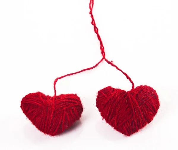 stock image FIBRE RED HEARTS