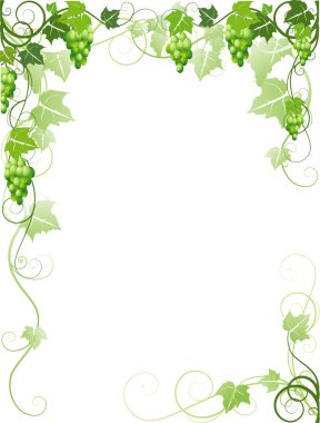 Grapes frame clipart