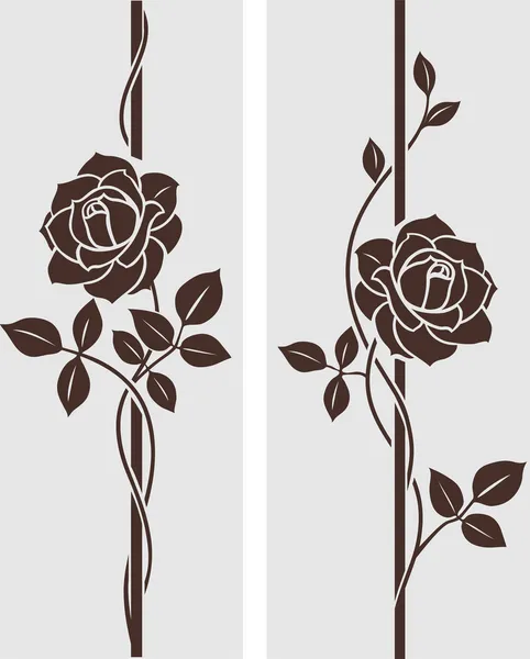 Dekoratív Rose — Stock Vector