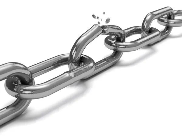 stock image Cracked steel chain