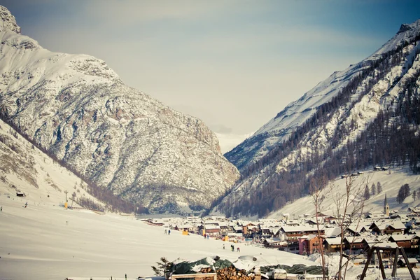 Zimní & Alpy (Livigno & Foscagno) — Stock fotografie