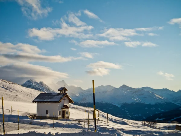 Zimowe idealna Alpy (Livigno idealna Foscagno) — Zdjęcie stockowe