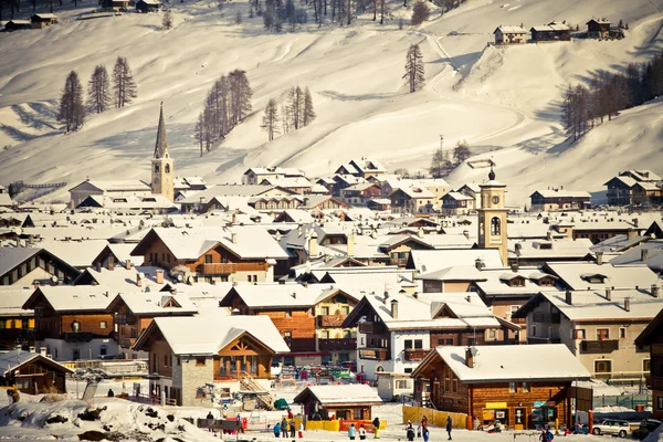 Winter & Alpen (livigno & foscagno) Stockbild