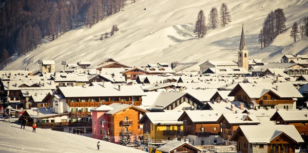Winter & Alpen (livigno & foscagno) lizenzfreie Stockfotos