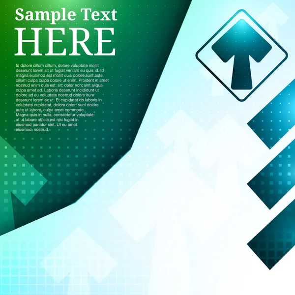 Pijlen achtergrond sjabloon met ruimte voor tekst — Stockvector