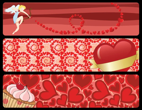 Valentines_banners — 스톡 벡터