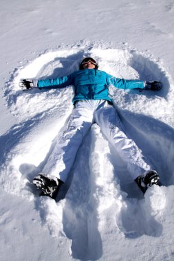 Fun in the snow. clipart