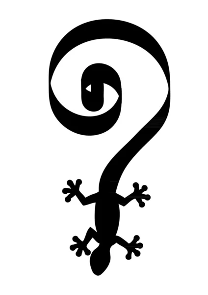 Gecko svart — Stock vektor