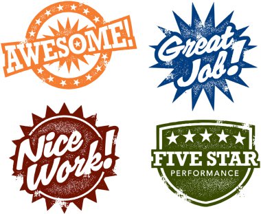 Awesome Work Stamps clipart