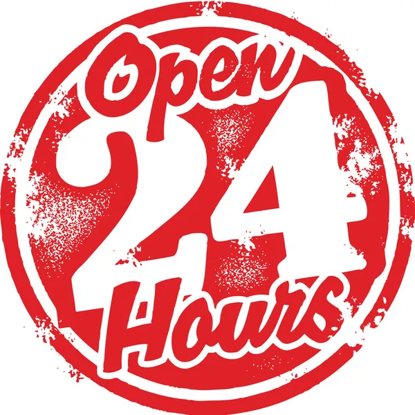 Open 24 Hours — Stock Vector