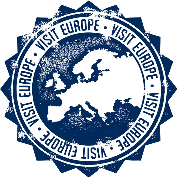 Besuchen Sie Europa-Briefmarke — Stockvektor