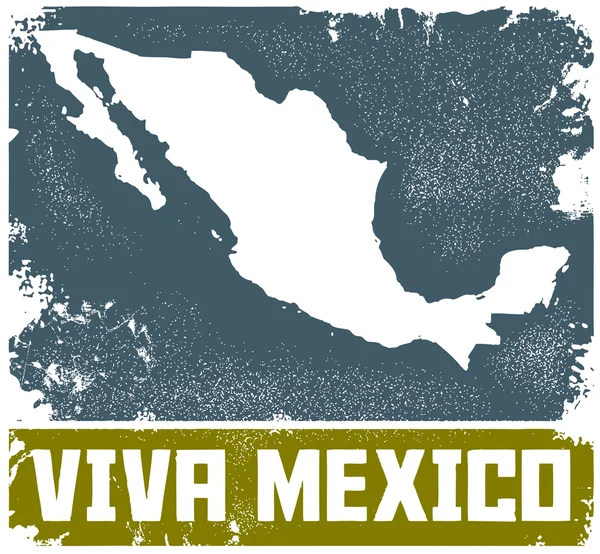 Vintage viva mexico teken — Stockvector