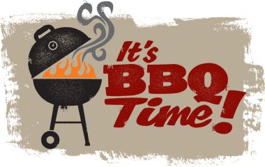 It's BBQ Grilling Time clipart