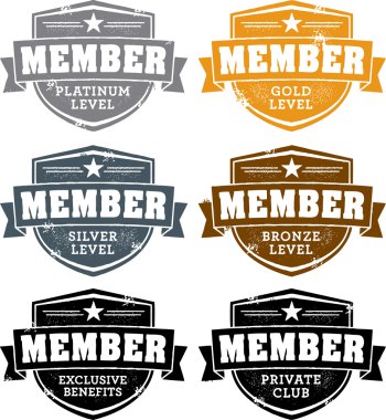 Vintage Membership Badges clipart